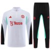 Manchester United Training Sweatshirts Quarter-zip 2023-24 Weiße Für Kinder